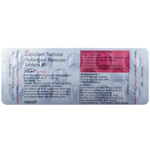 stilnoct 6.25mg tablet 15's